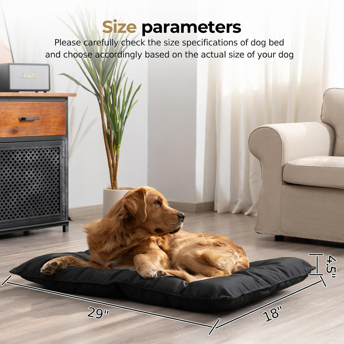 Chew Proof Indestructible Dog Bed,Medium (22"x35")