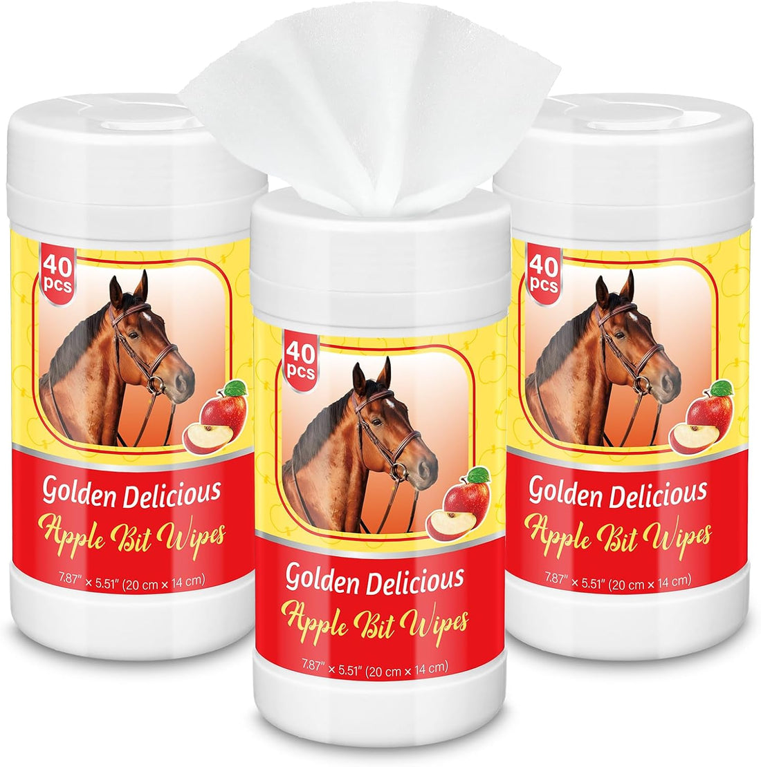 Threlaco 3 Pack Horse Bit Wipes, Peppermint Horse Bit Cleaners