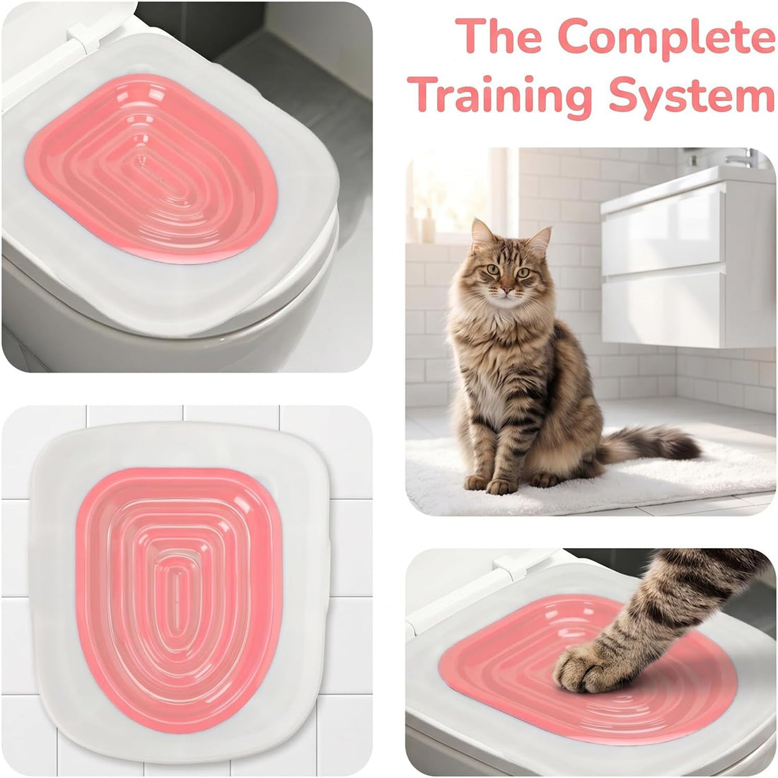 TROUVAILLE Cat Toilet Seat Training Kit