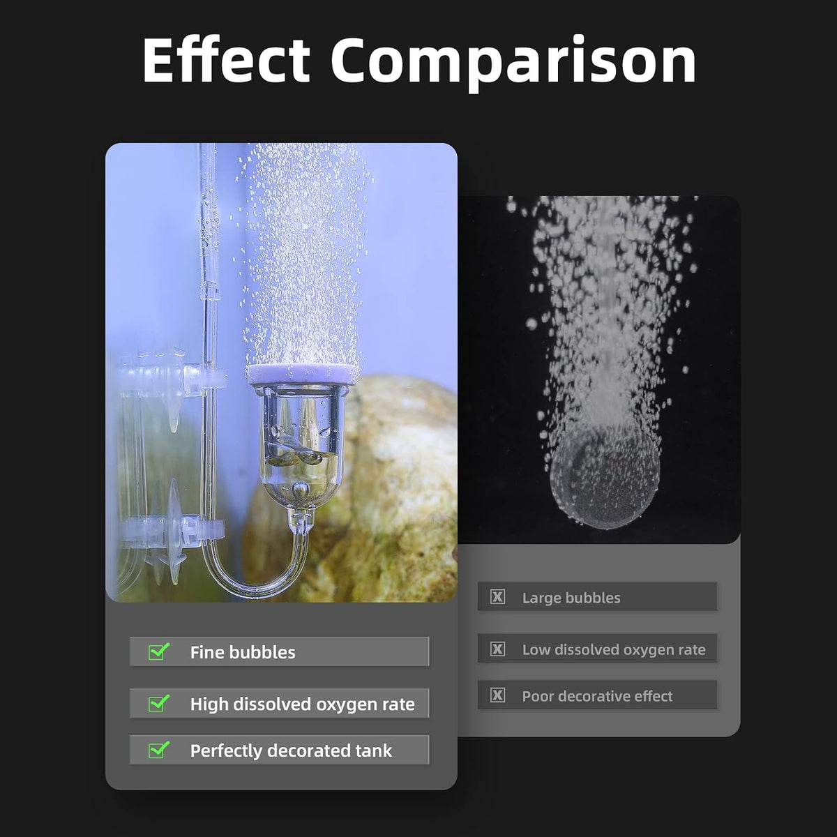 boxtech Aquarium Air Stone, Fish Tank Bubble Diffuser High Dissolved