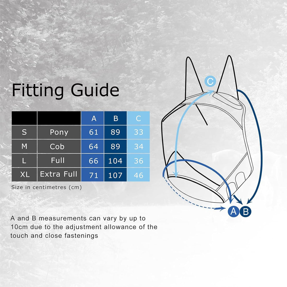 Harrison Howard CareMaster Pro Luminous Horse Fly Mask Large Eye
