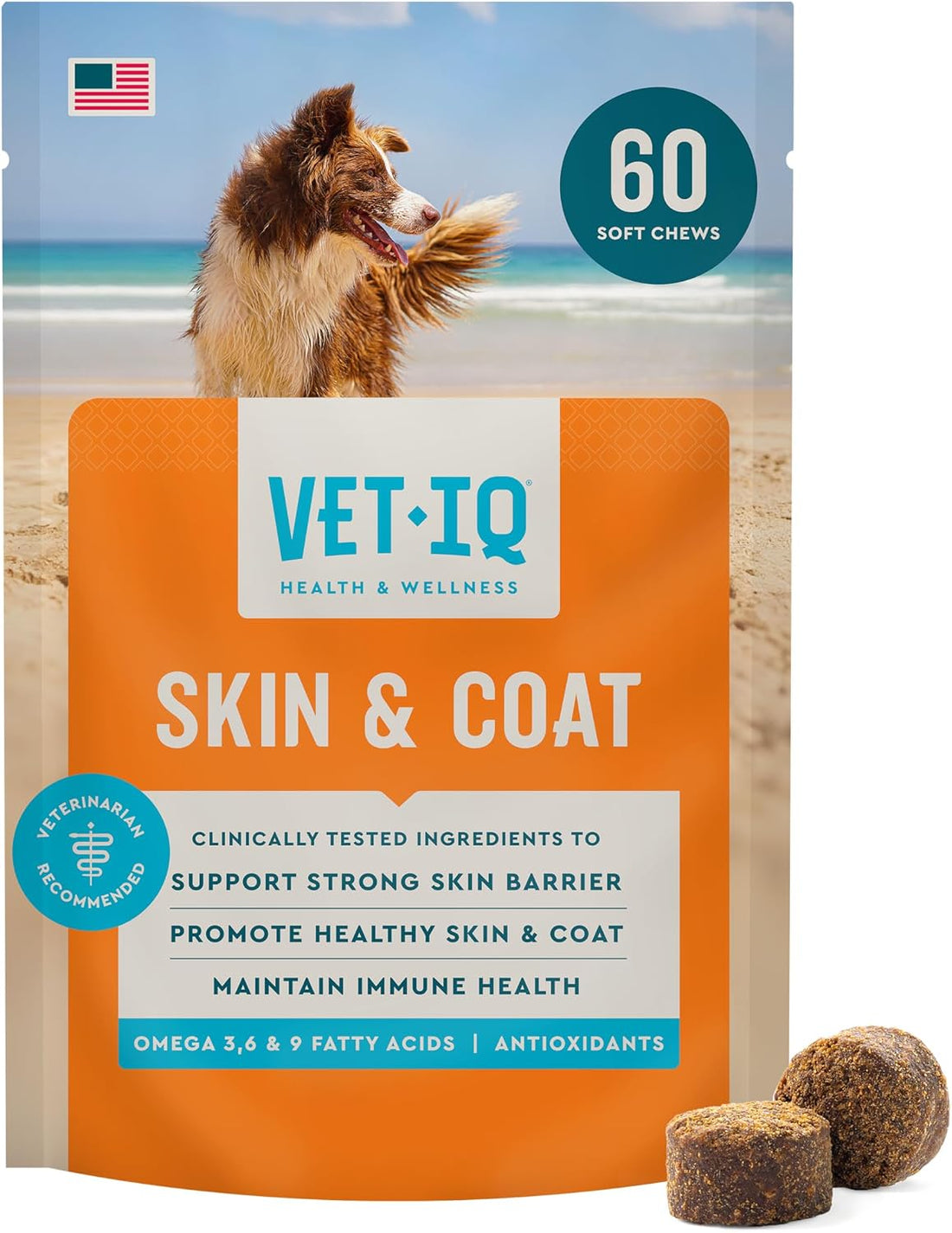 VetIQ Skin and Coat Supplement for Dogs