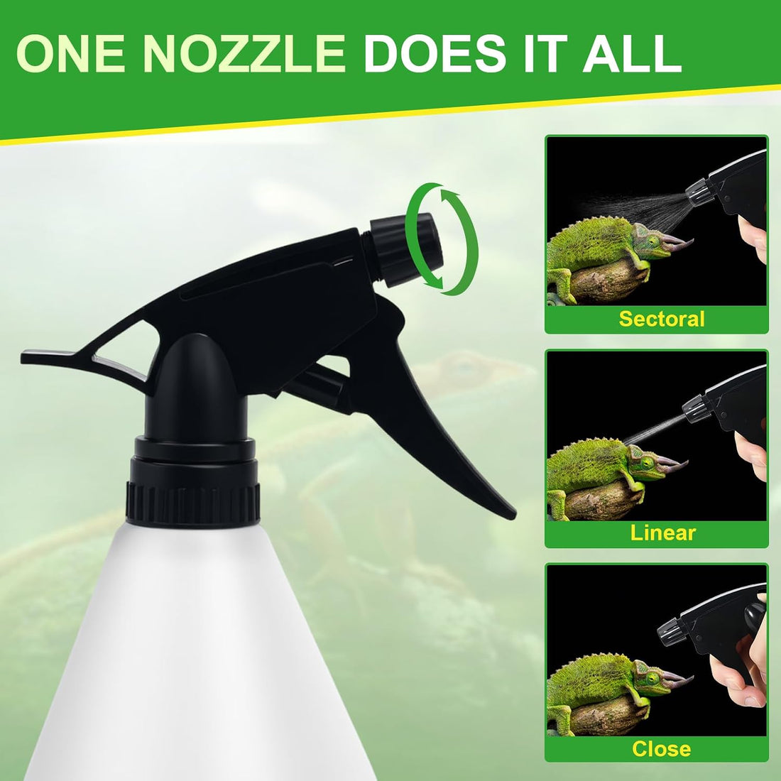 DukroukReptile Spray Bottle Adjustable Nozzle,500ml(17oz)