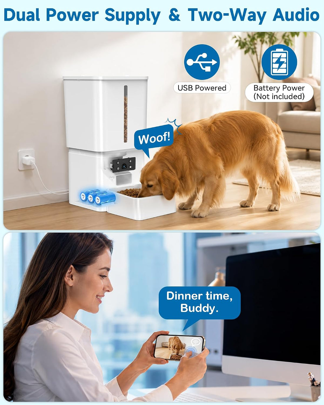 Gwozn Automatic Dog Feeder Large Breed