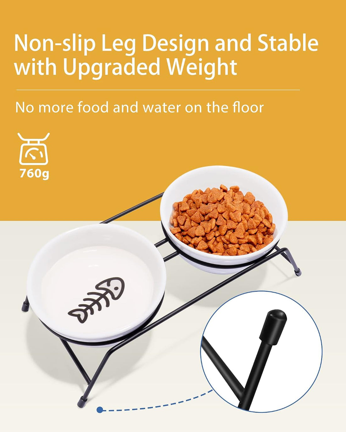 Anti-Vomiting Raised Cat Bowls