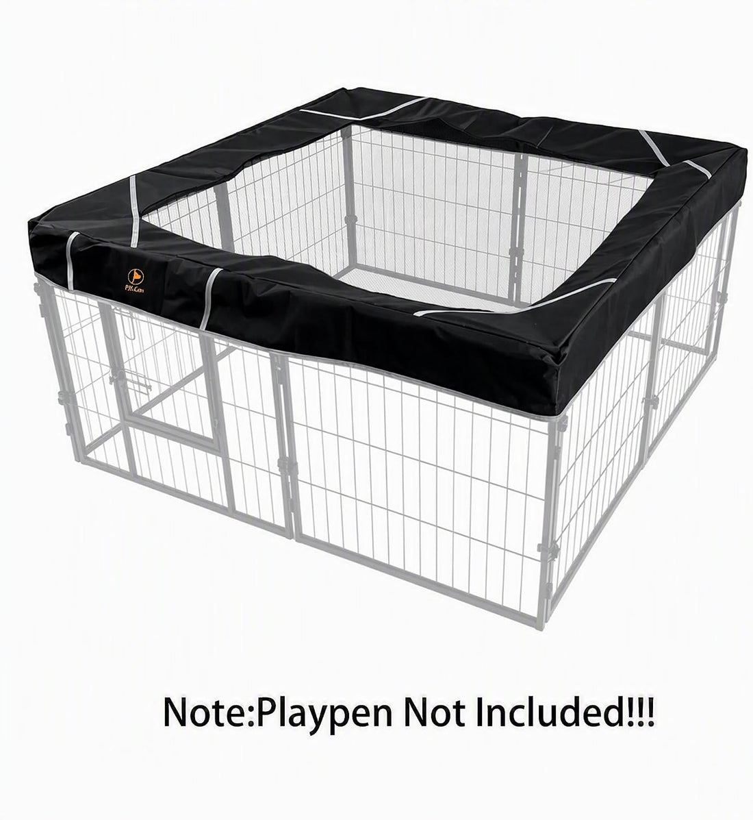 PJYuCien Square Playpen Top Cover for 24'' Width 8 Panel Pen, Black