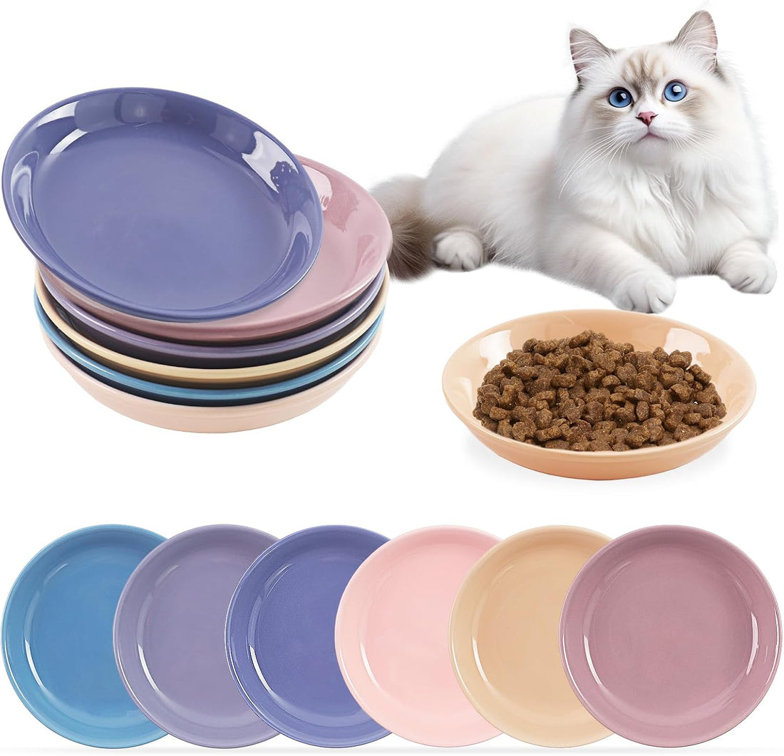 Ceramic Cat Bowls, 5.9 Inch Cat Food Bowl Whisker Friendly