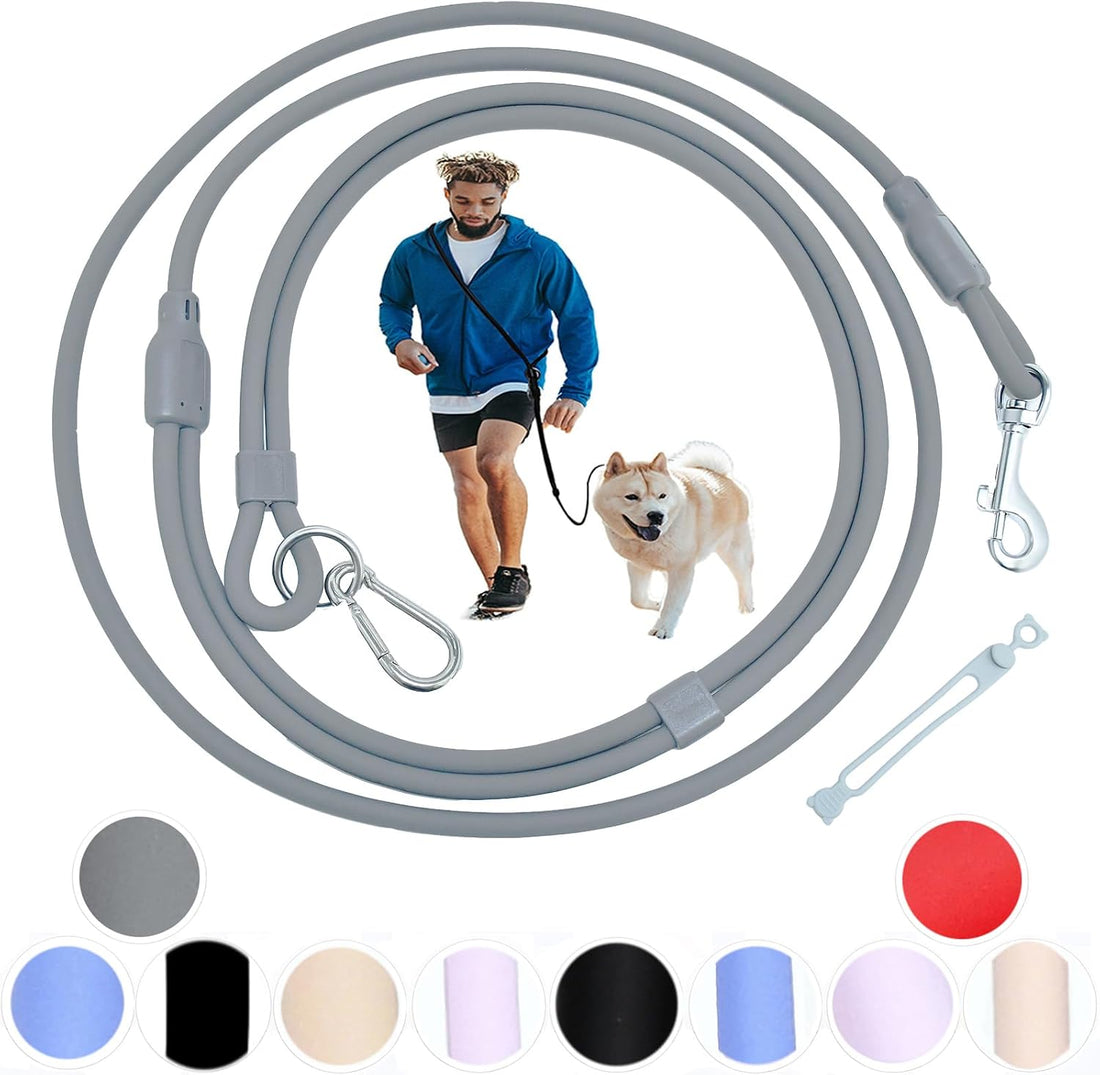 9-in-1 Hands Free Dog Leash Crossbody/Waist Purple Small Dogs