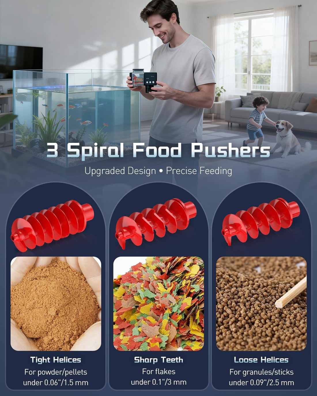 Pawfly Aquarium Automatic Fish Feeder 200/450 mL Auto Fish Food