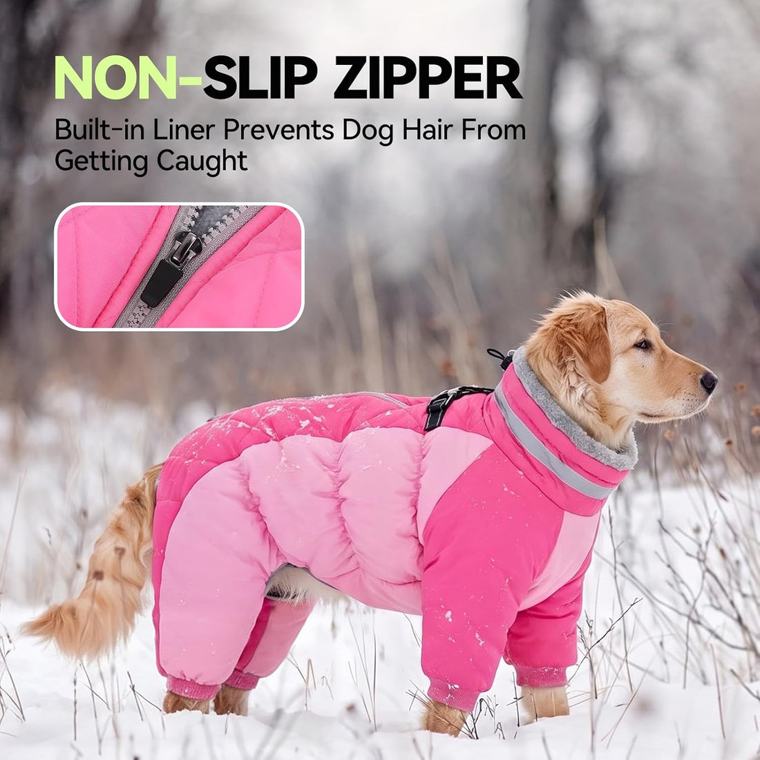 Full Body Dog Coat Warm Dog Jacket with Legs for Medium Dogs
