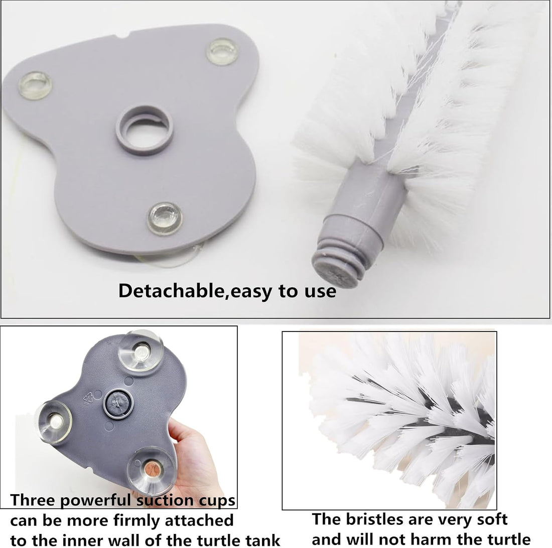 2 Pack Turtle Brush with Suction Cup