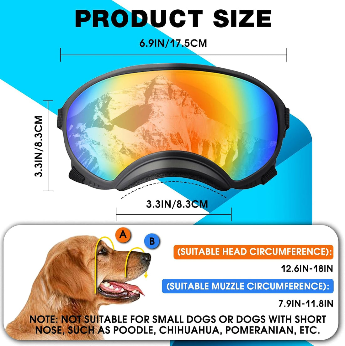 Pacify Dog Goggles for Large Dogs