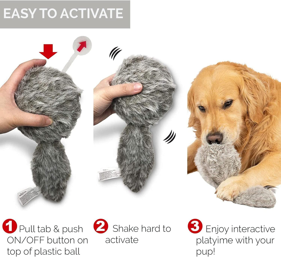 Hyper Pet Doggie Tail Interactive Plush Automatic Dog Toy, Wiggles