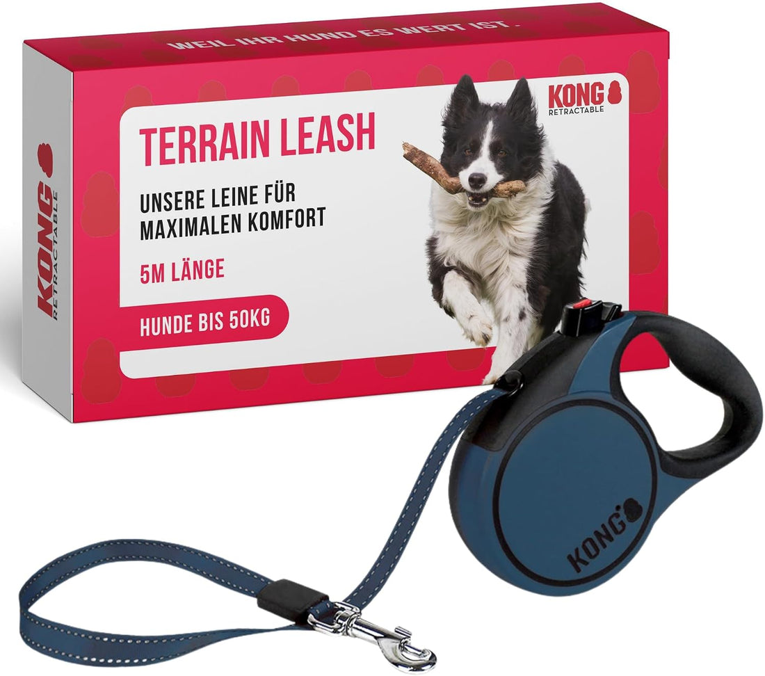 Alcott Kong Ultimate Retractable Dog Leash, Extra Large, Red, 16' Long