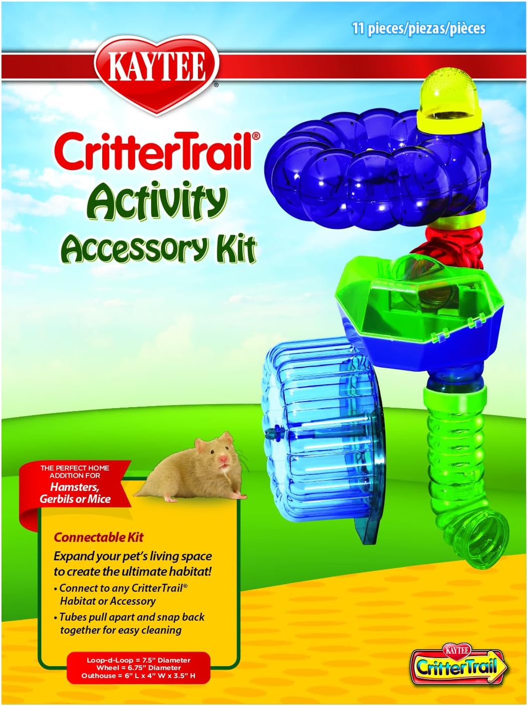 Kaytee CritterTrail Fun-nel 5-Pack Straight Hamster Tubes