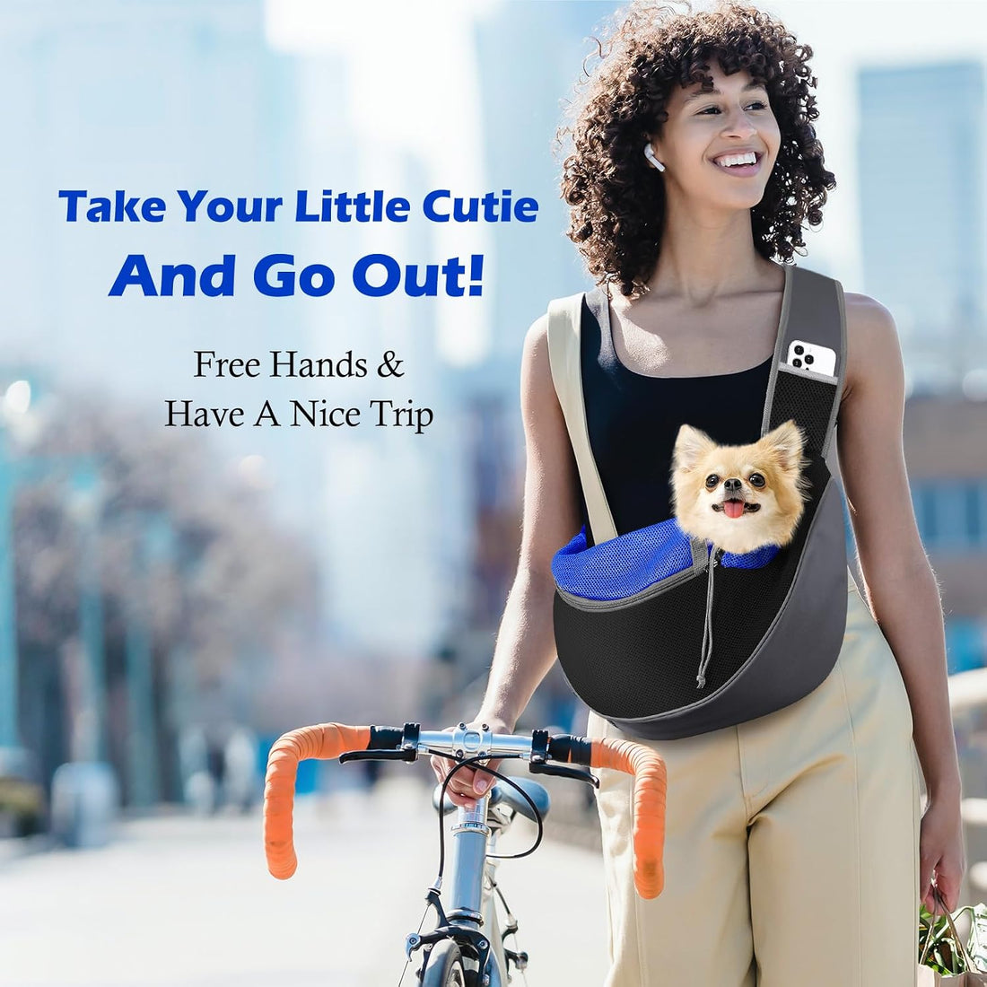 Pawaboo Pet Sling Carrier for Small Dogs Cats