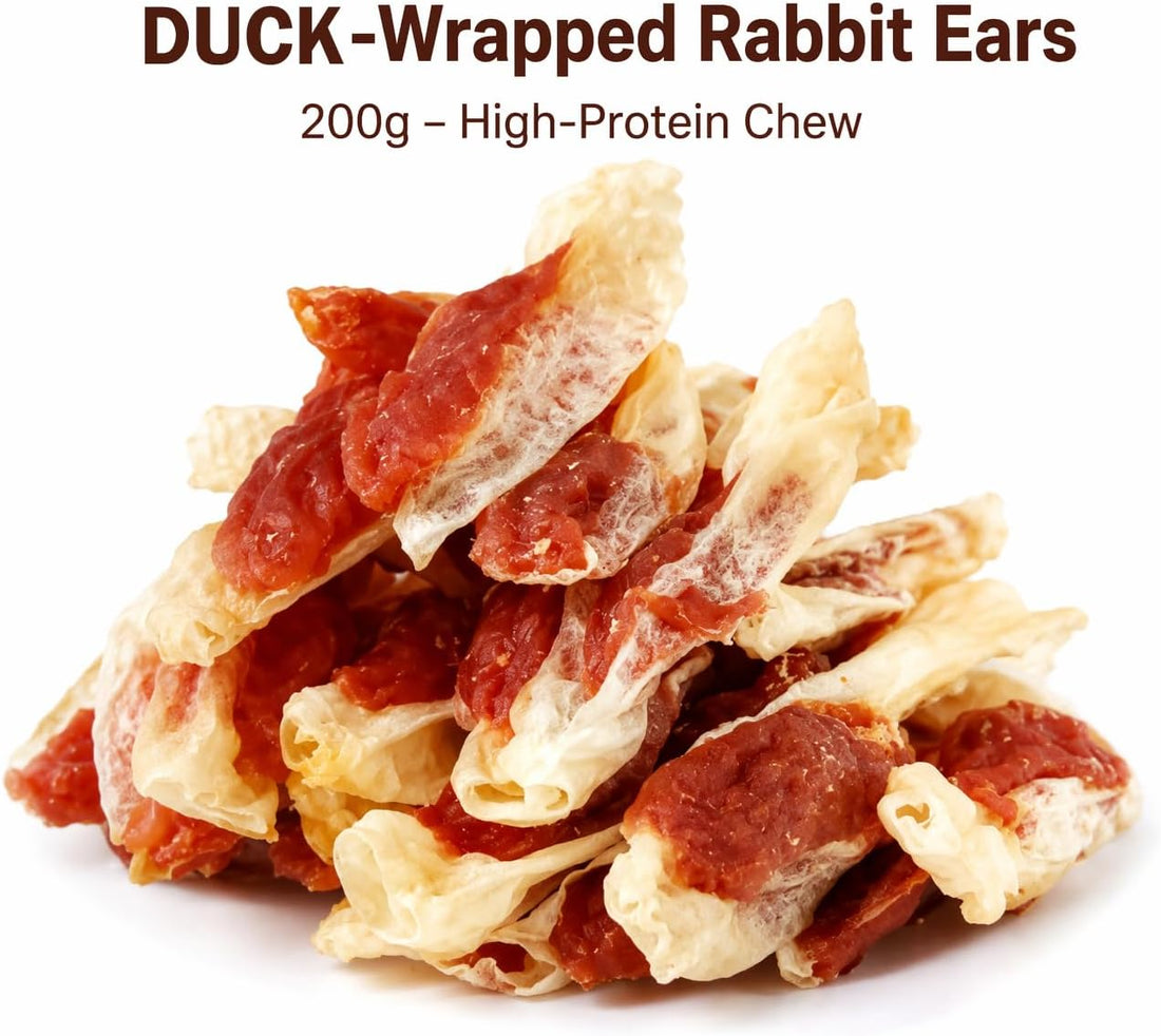 Duck Wrapped Rabbit Ear for Dogs, 7.0 Ounces, Pet Chew Snacks
