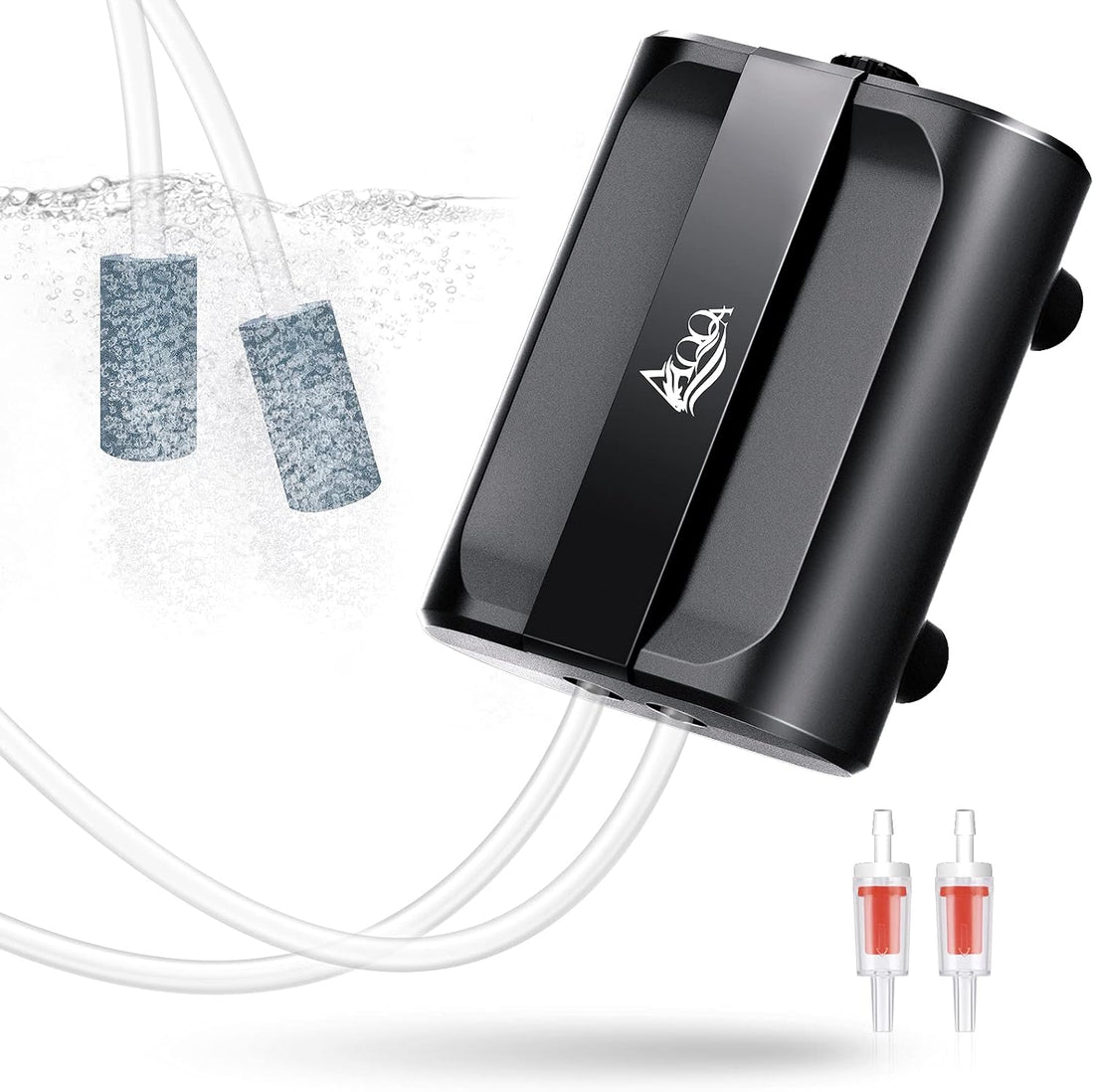 AQQA Aquarium Air Pump,3.5W Dual Outlet Oxygen Pump