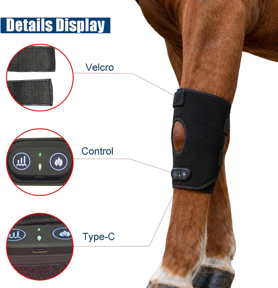 GOURIXIN Red Light Therapy Wrap for Horses Knee