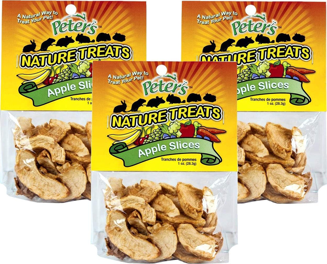 Peters Apple Slices Small Animal Nature Treats, 1 Ounce Per Bag