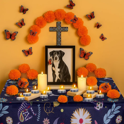 54 Pcs Pet Altar Dia De Los Muertos Dog Memorial Ofrenda Altar Set