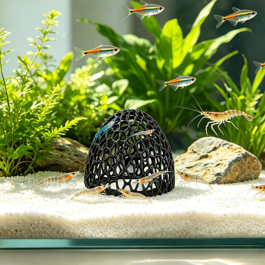 Shrimp Cave with Suction Cup