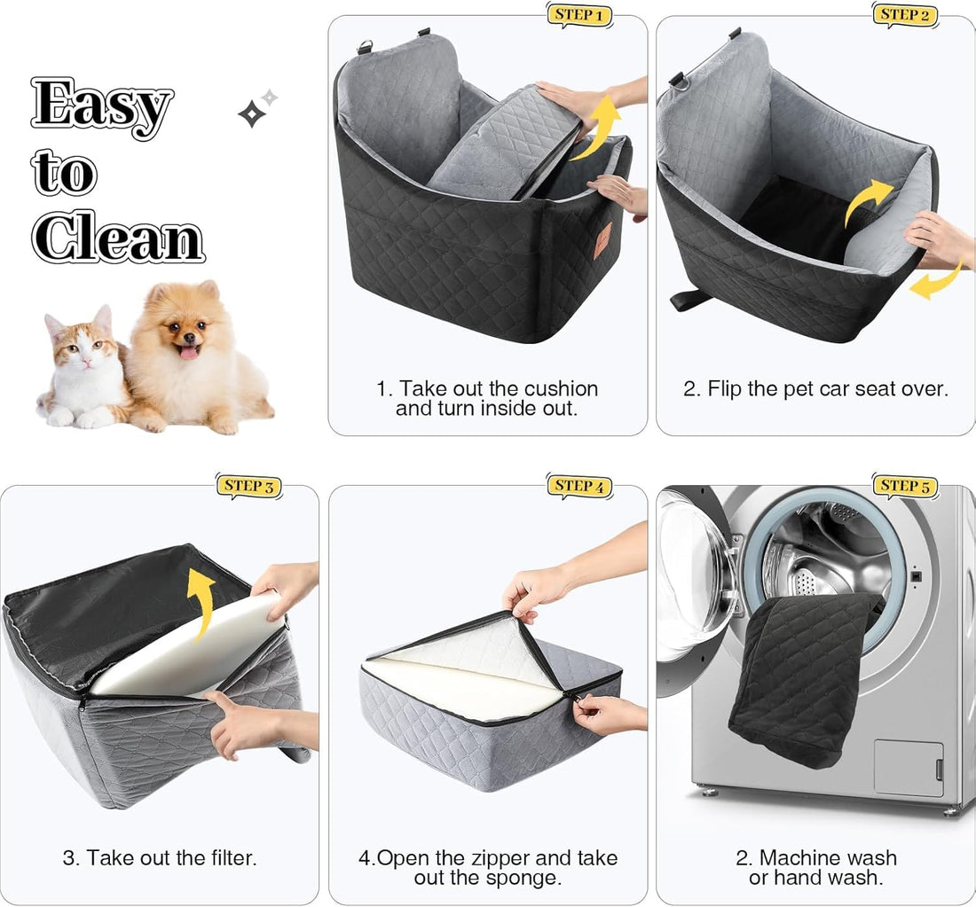 Dog Car Seat for Small Medium Dogs,Detachable Washable Dog Booster
