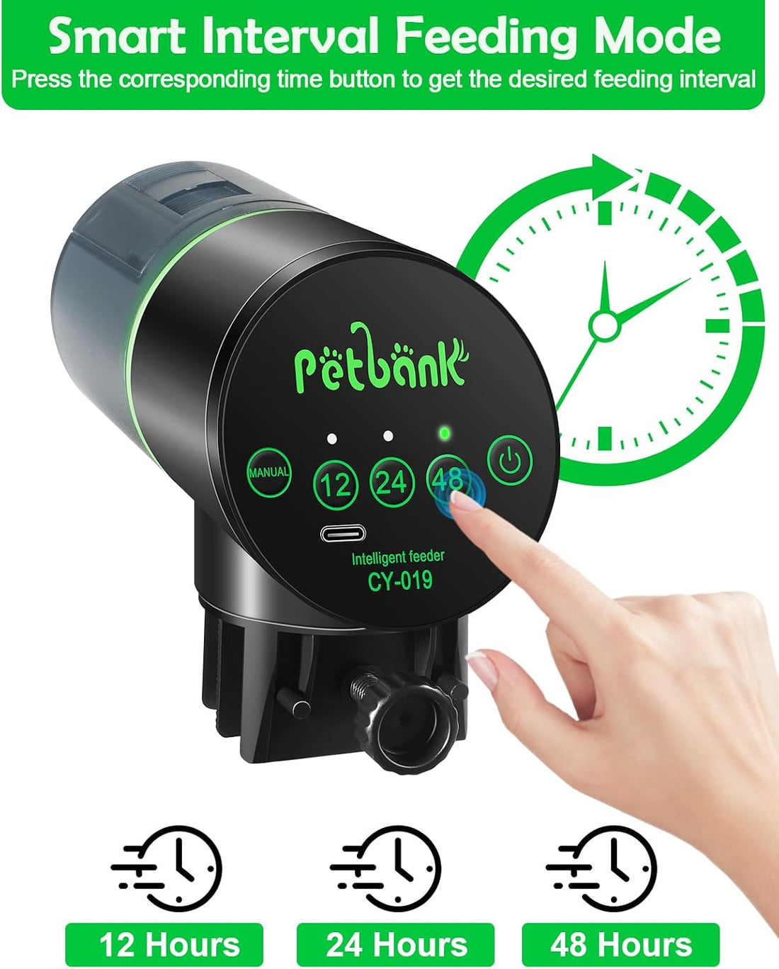 Automatic Fish Feeder for Aquarium Easy Setup & 12/24/48H Interval