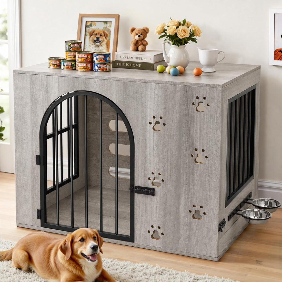 32 Inch Dog Crate Furniture for Small Medium Dogs