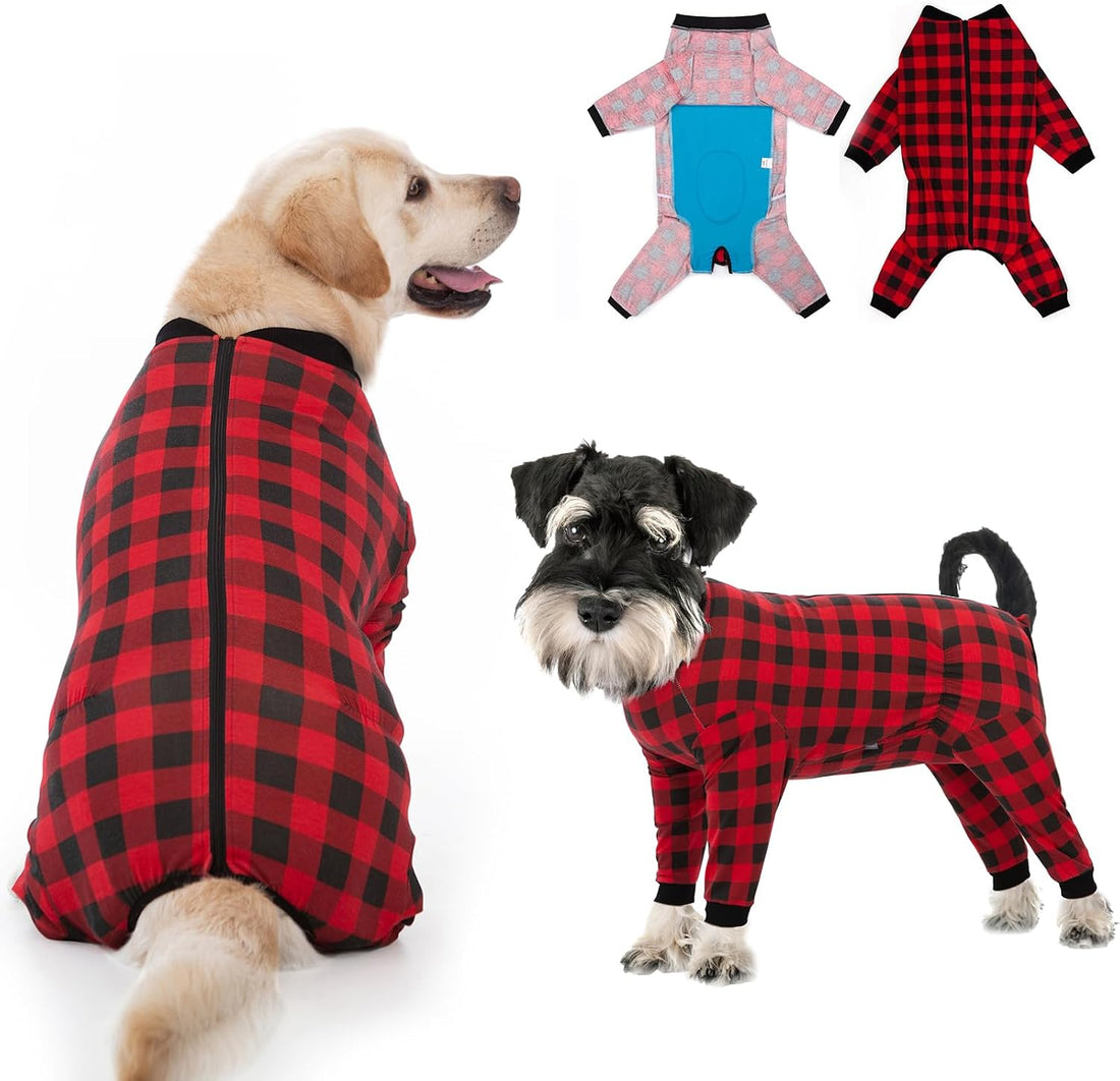 Dog Recovery Suit Full-Zipper After Post-Surgery Large Medium Dogs