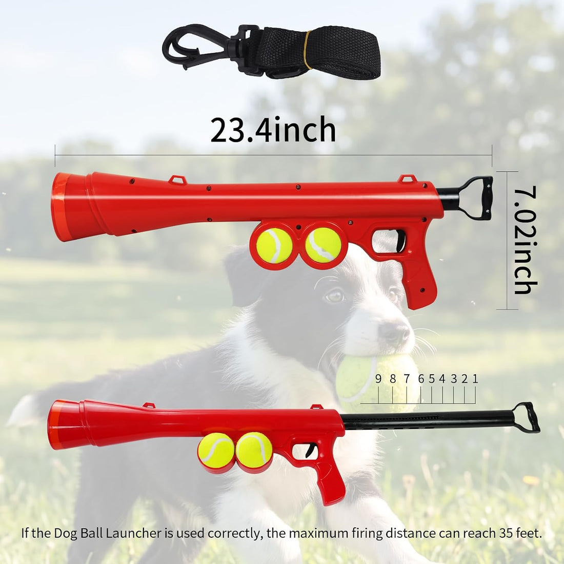 Dog Ball Launcher, Tennis Ball Thrower Launches 30+ft