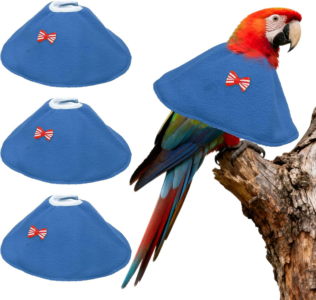 Bird Collars Protective Recovery Cones Blue XL 3Pcs