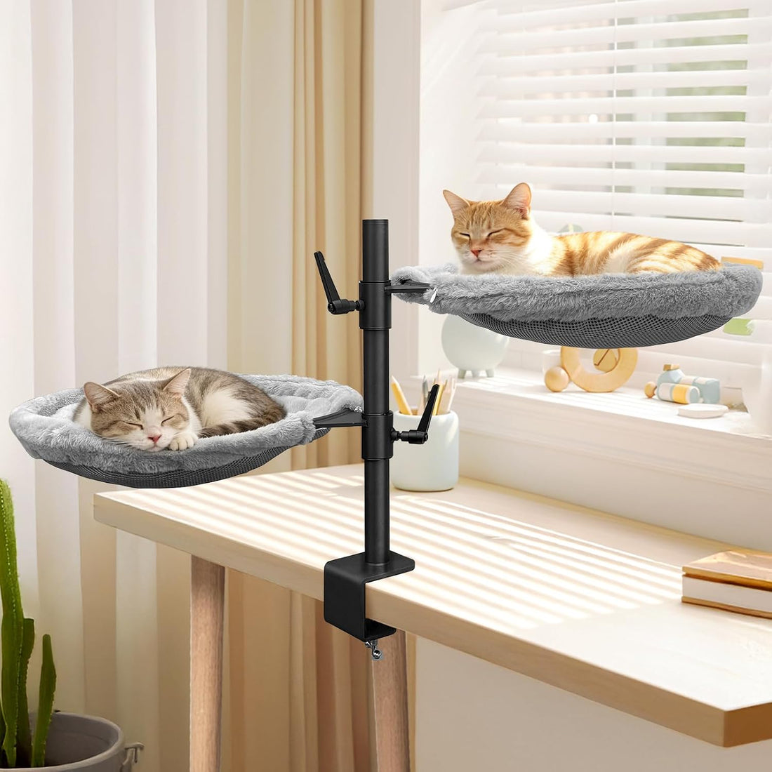 17.3" Extra Large Cat Desk Bed Cat Desk Hammock for Home Office Holds