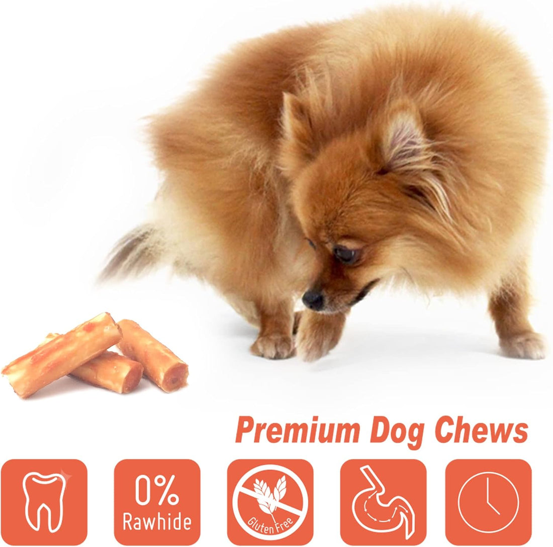 LuvChew Gluten Free Rawhide Free Dog Chew Chicken Rolls Mini 2.5"