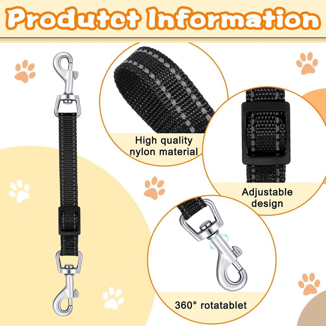 Saintrygo 5 Pcs Safety Dog Collar Clip Prong Collar Clip