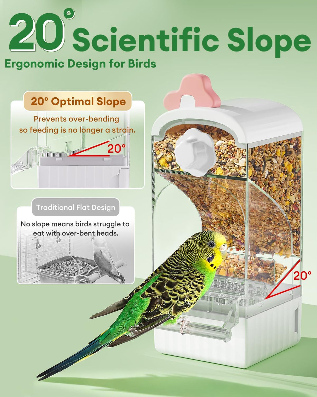 Bucatstate No Mess Bird Feeder, Auto Dispenser