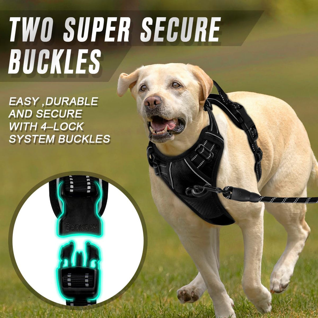 BARKBAY No Pull Dog Harness Front Clip Heavy Duty Reflective Easy