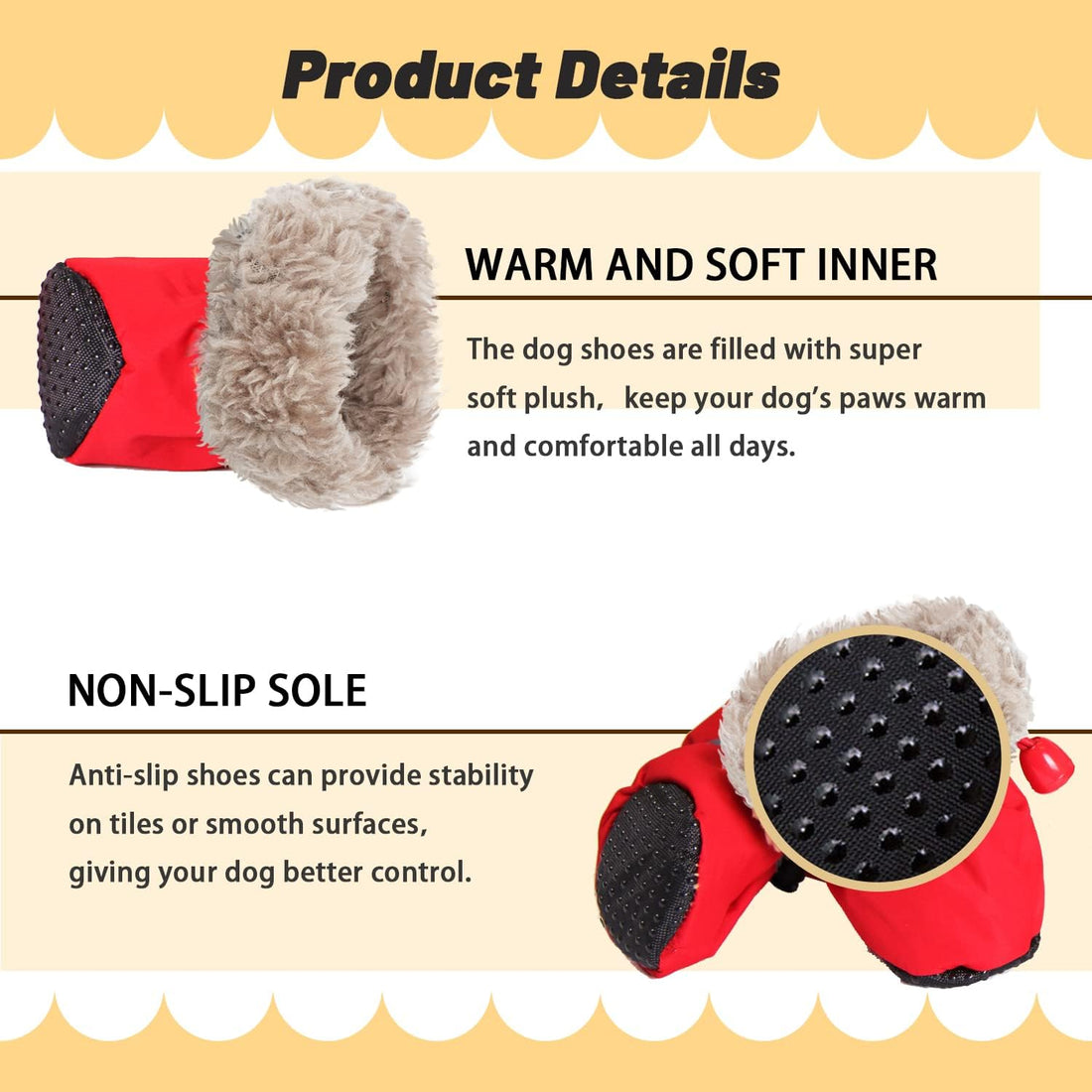 Dog Snow Boots, Dog Shoes for Winter