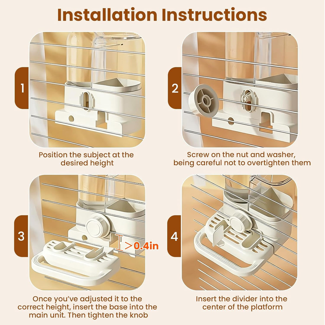 2-in-1 Automatic No Mess Bird Feeder & Gravity Waterer Dispenser
