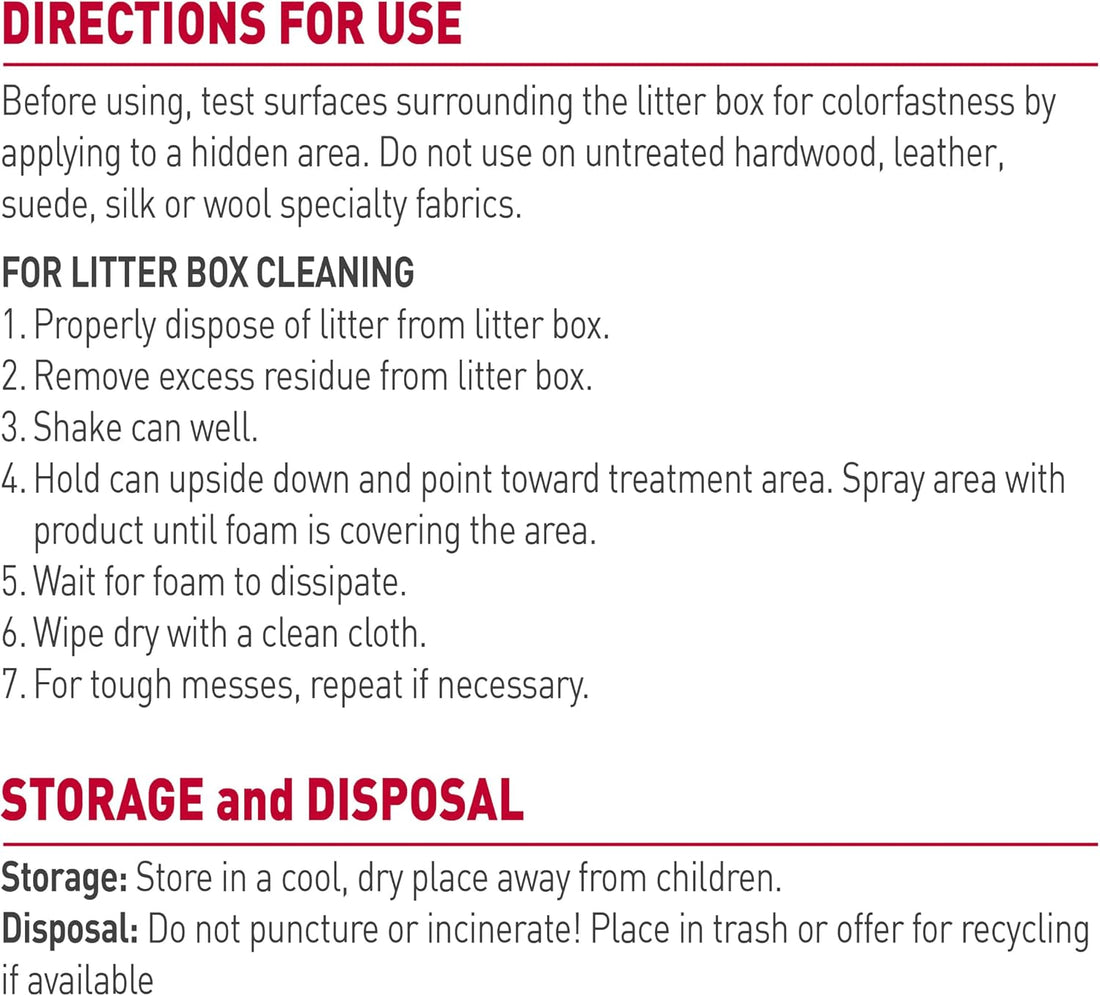 Nature's Miracle Cat Litter Box Cleaner Foam, Enzymatic Formula