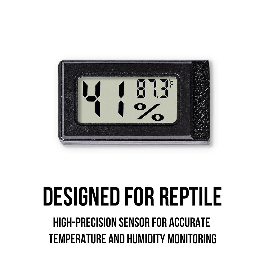 Magnetic Side‑Mount Reptile Thermometer and Humidity Gauge - 2 Pack
