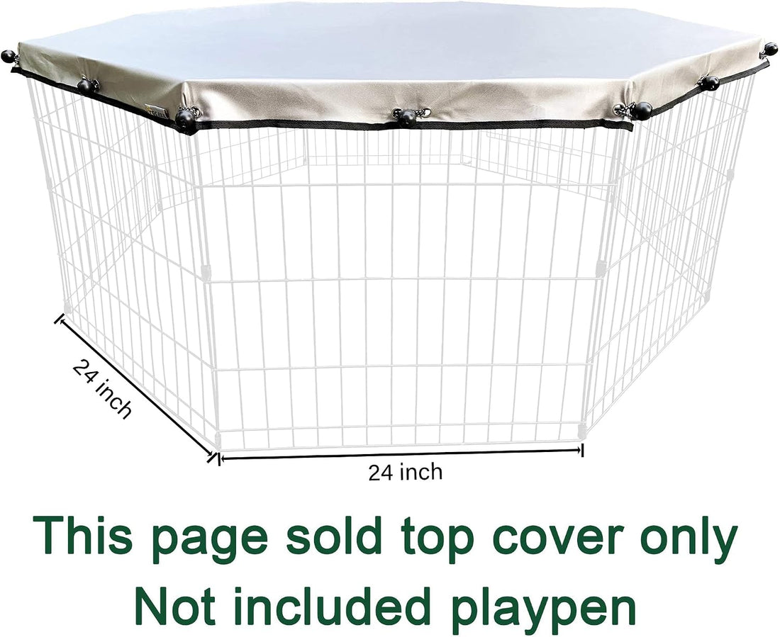 Universal Dog Playpen Cover with Sun/Rain Proof Top