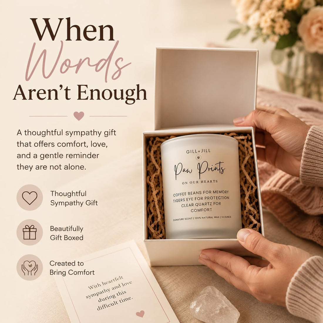 Premium Paw Prints Pet Memorial Candle – Paraffin-Free Soy Wax