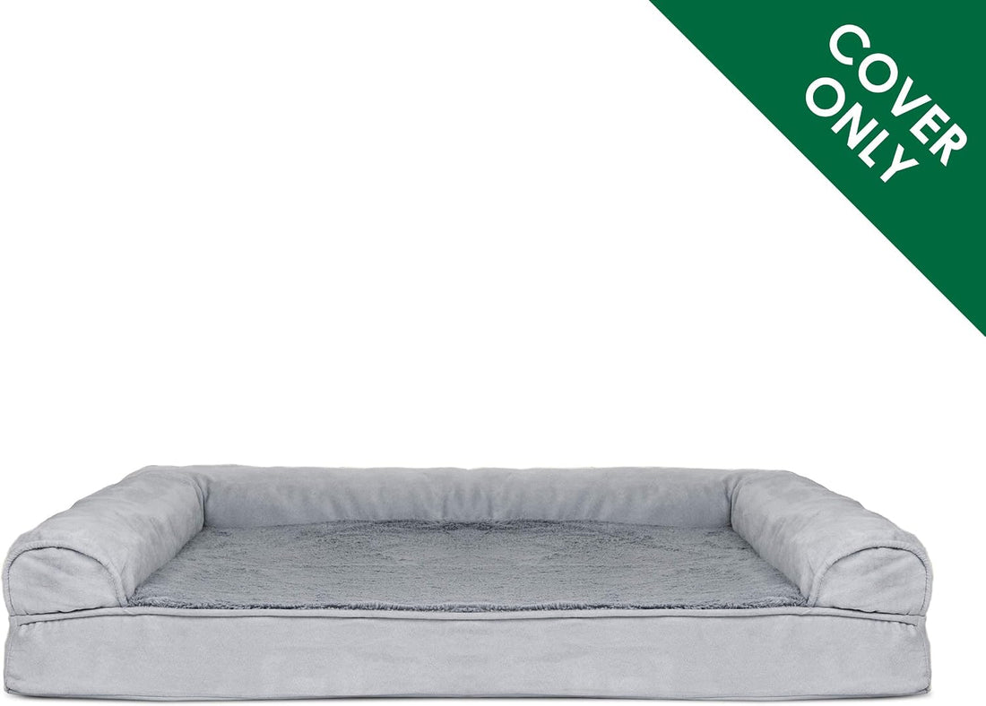 Furhaven Replacement Dog Bed Cover Plush & Suede Sofa-Style