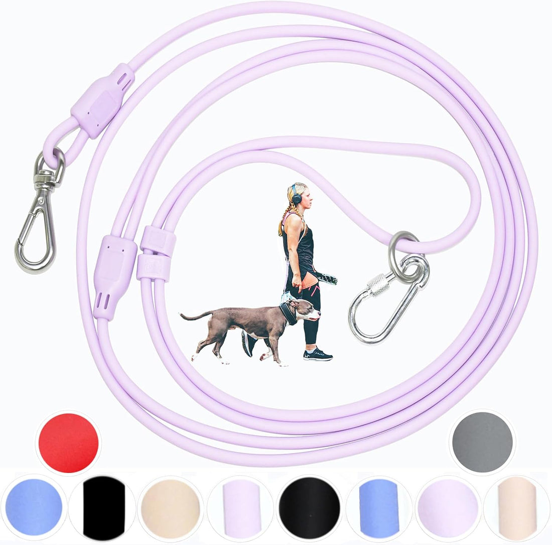 9-in-1 Hands Free Dog Leash Crossbody/Waist Purple Small Dogs