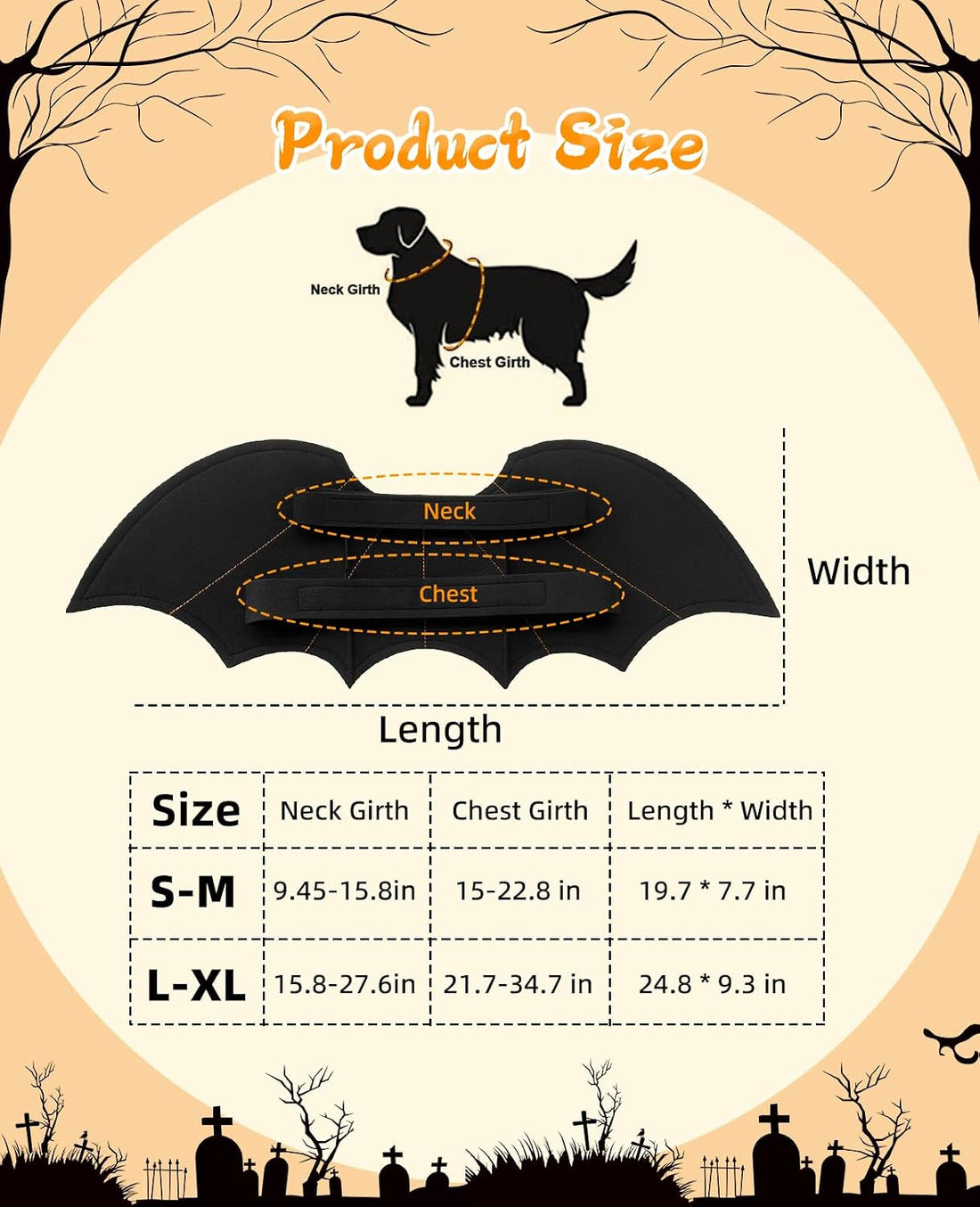 Halloween Cat Bat Wings with Mask Costume