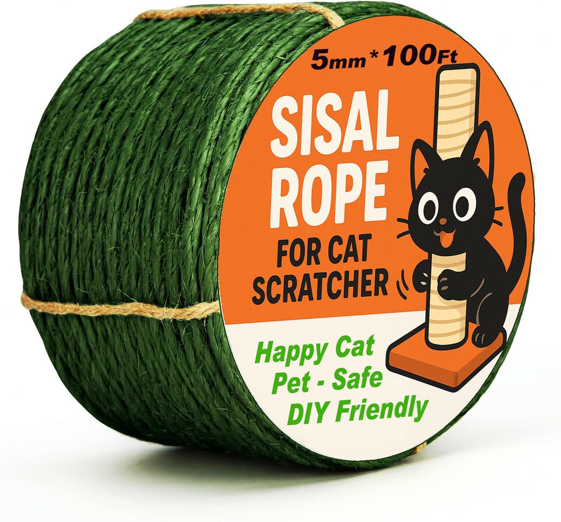 White Sisal Rope for Cat Tree and Scratching Post 5mm 1/5 Inch
