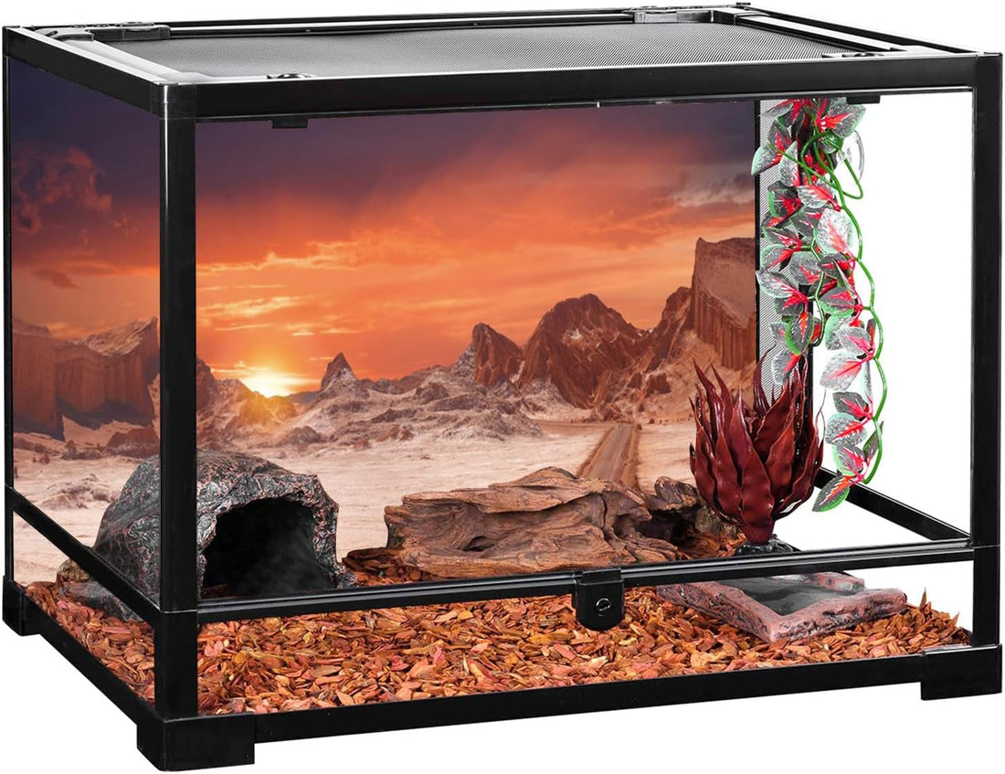 72x18 in Sun Desert Terrarium Backdrop Orange Reptile Habitat
