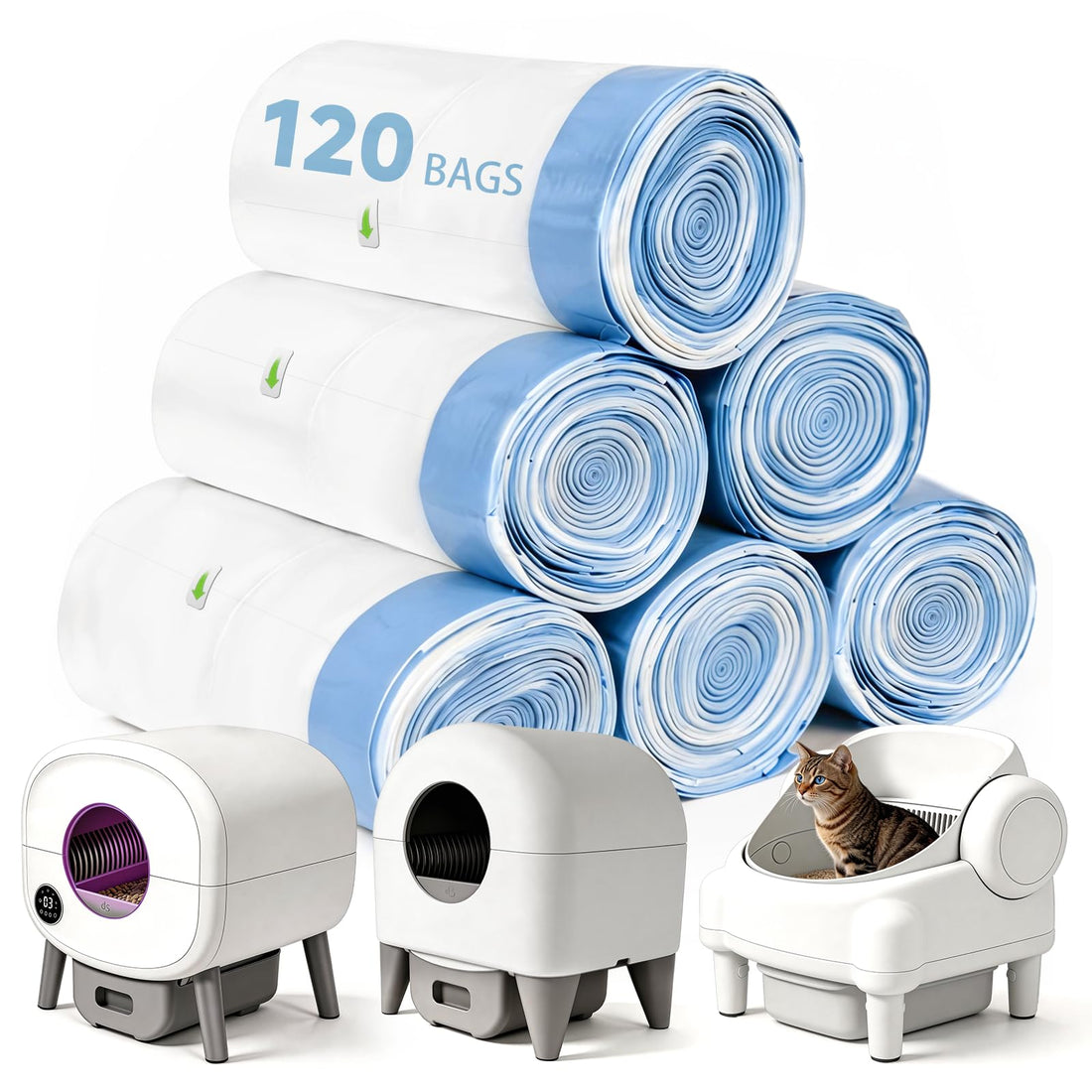 Cat Litter Box Liners 120 Count