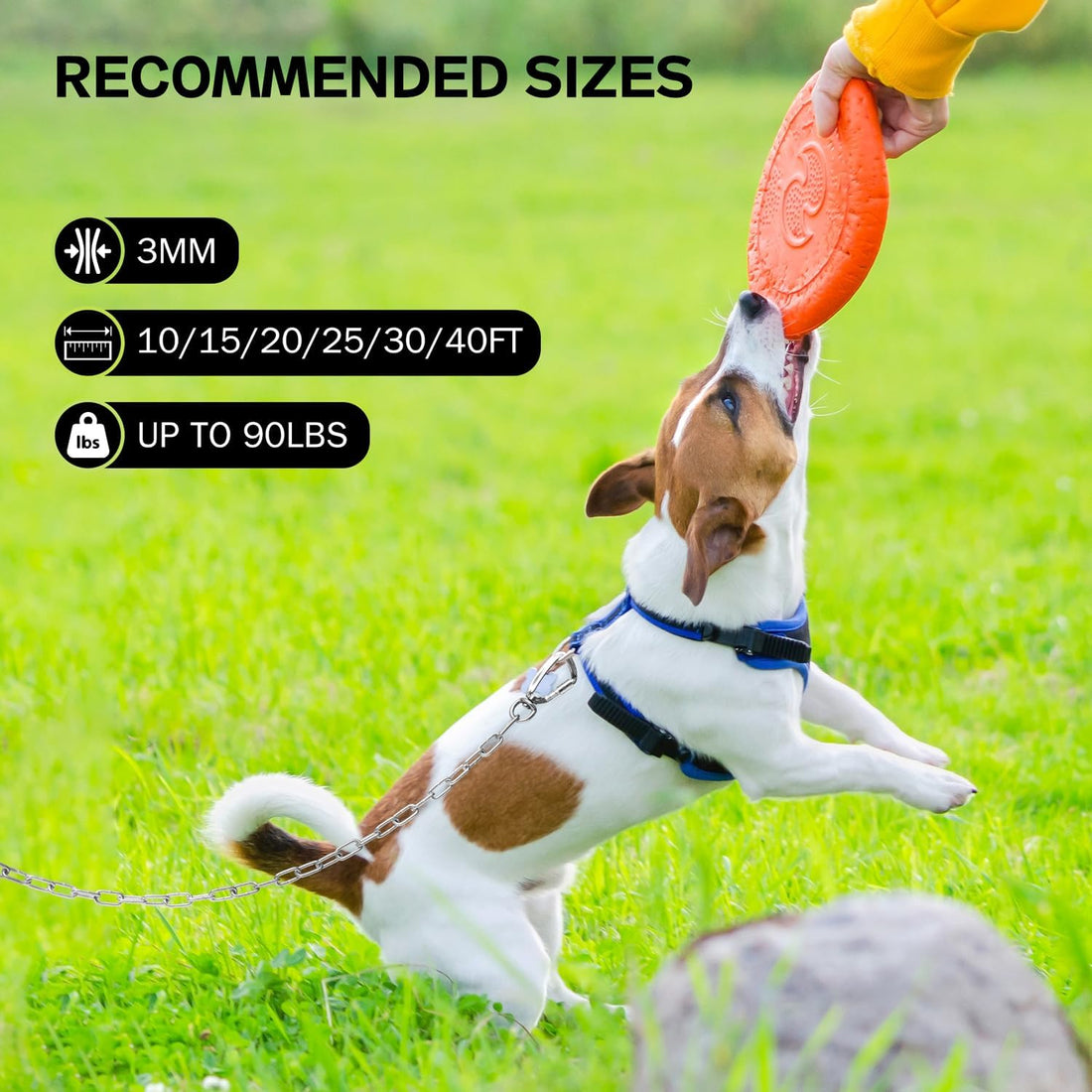 Heavy Duty Dog Chain for Yard-15FT Metal Dog Chain Leash Chew